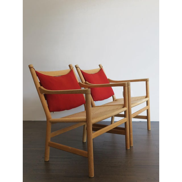 Mid-Century Modern Set of Scandinavian CH44 Armchairs by Hans J. Wegner for Carl Hansen, 1950s For Sale - Image 3 of 15
