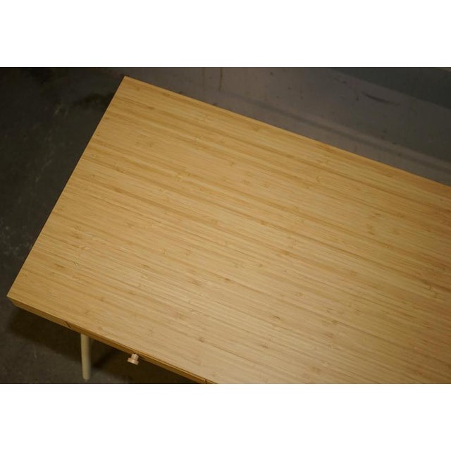 Small Three Drawer Desk in Bamboo For Sale - Image 5 of 17