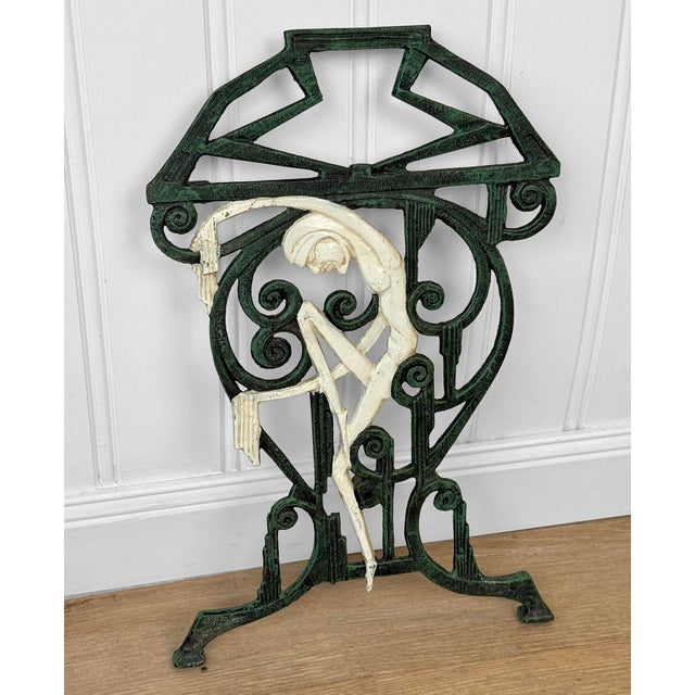 Vintage Art Deco Architectural Figural Jester Bench Sides - A Pair For Sale - Image 6 of 7