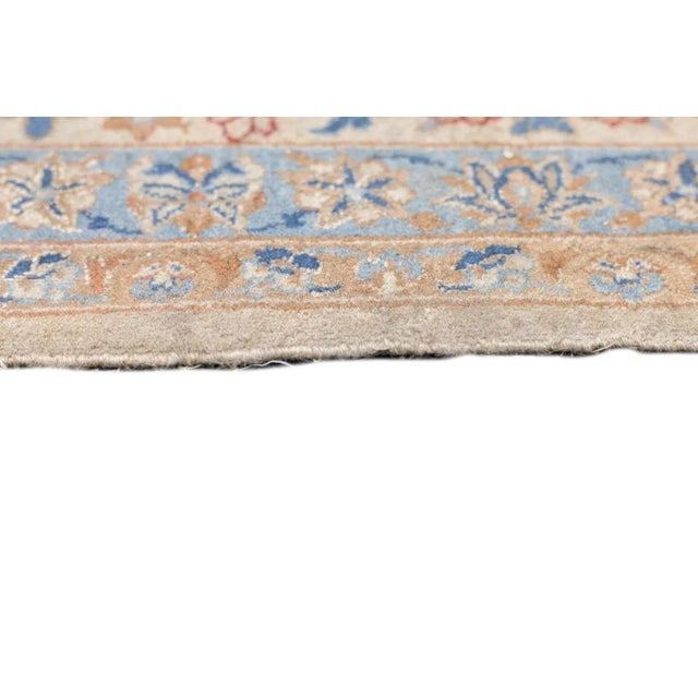 Isfahan Extremely Fine Wool & Silk Foundation. Signed Rug 5'3'' X 9'2'' For Sale - Image 9 of 12