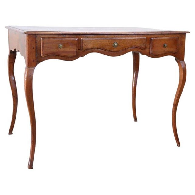 Antique Walnut and Cherry Wood Writing Desk, 1700s For Sale - Image 14 of 14