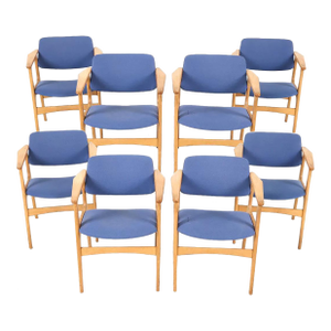 Set 8 Danish Mid Century Modern Dining Chairs / Armchairs