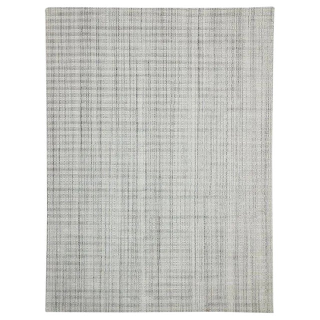 Transitional Gray Area Rug - 8′11″ × 11′11″ For Sale