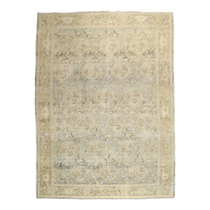 Antique Zabihi Collection Persian Blue Gold Bidjar Rug