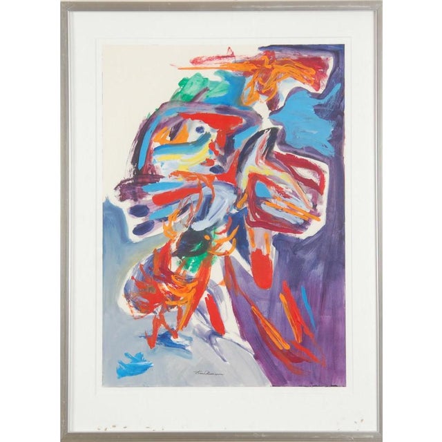 Finn Pedersen, Untitled, Acrylic on Paper, Framed For Sale - Image 4 of 4