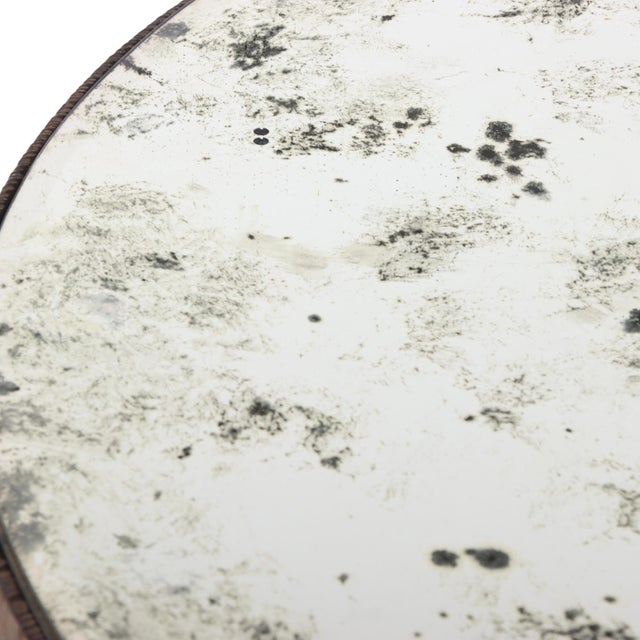 Metal A French Art Deco Iron Mirror-Top Occasional Table, C. 1940 For Sale - Image 7 of 7