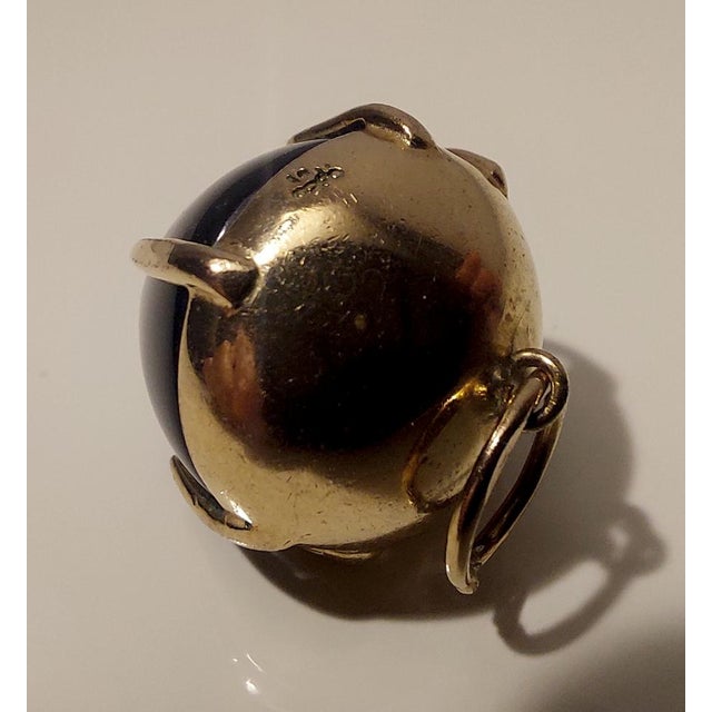 18k Yellow Gold Pendant with Black Onyx, 1980s For Sale - Image 13 of 18