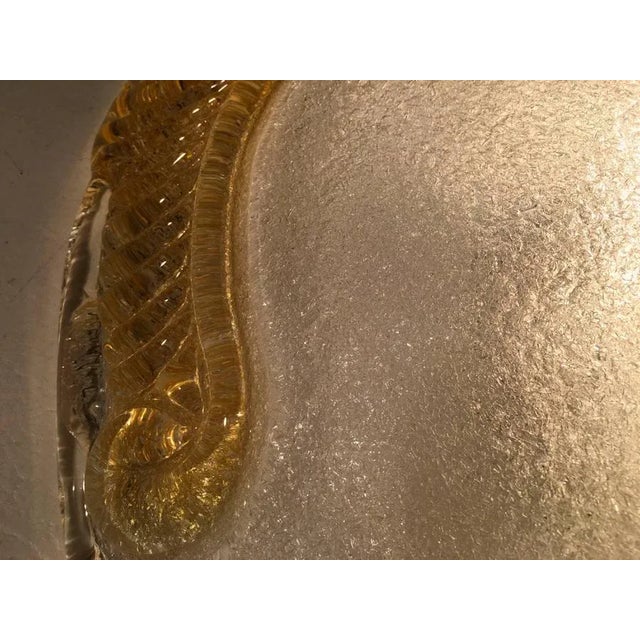 Murano Glass Ceiling Light or Flush Mount with Gold Inclusions by Barovier, 1970s For Sale - Image 10 of 17