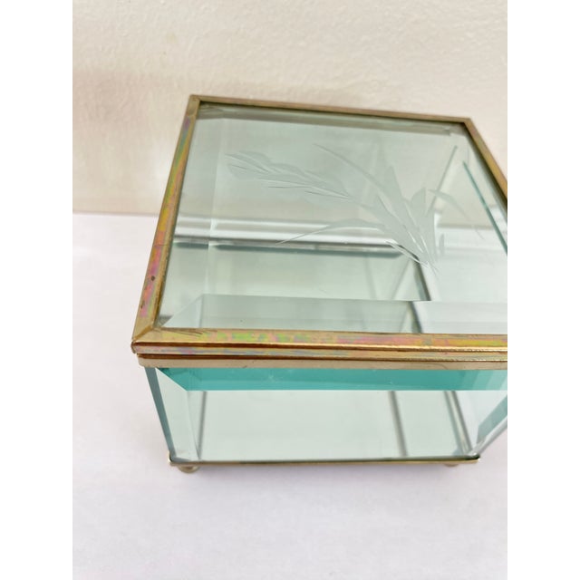 Italian Art Deco Beveled Glass Box, Italy, 1930 For Sale - Image 10 of 18