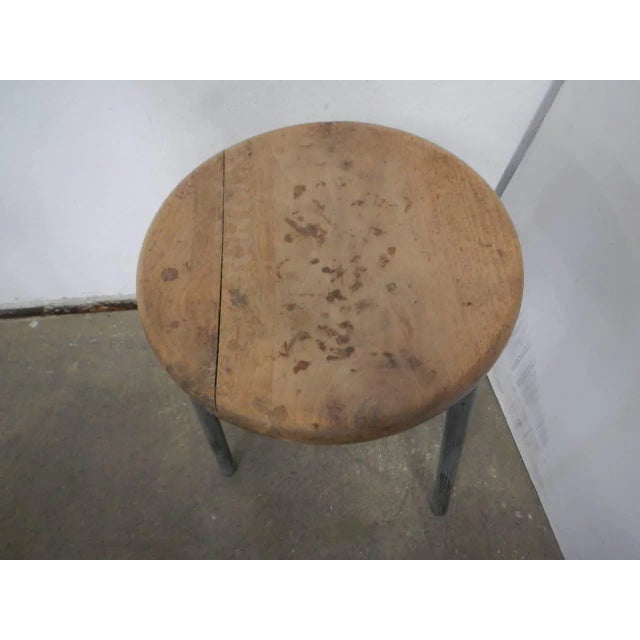 1950s Set of Walnut Wood Stools, 1950s For Sale - Image 5 of 11