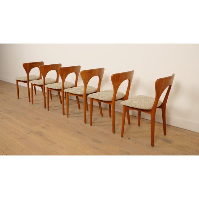 Teak Peter Dining Chairs by Niels Koefoed for Koefoeds Hornslet, Set of 6 For Sale - Image 5 of 16