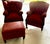 1980s French Napoleon III Wingback Armchairs and Ottoman For Sale - Image 11 of 12