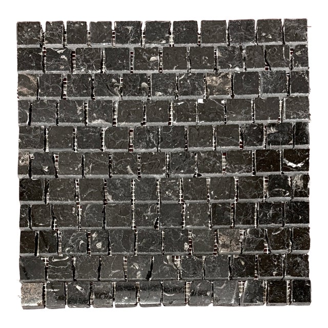 Saumur Black Marble Polished Broken Tessere Mosaic For Sale