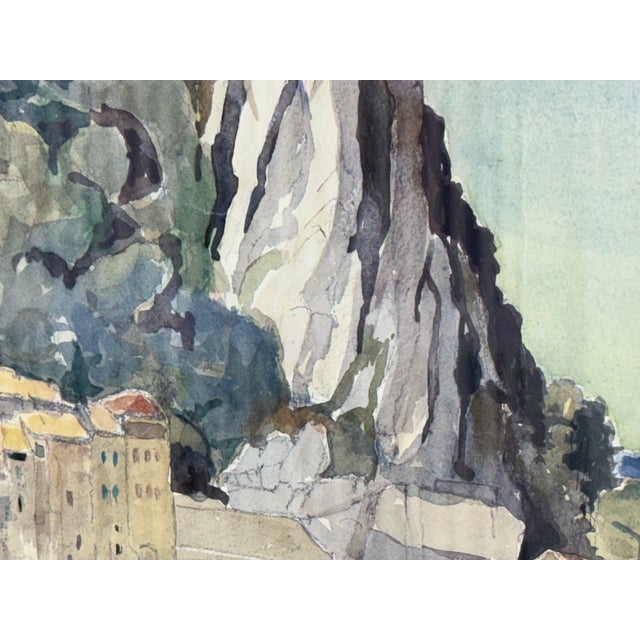 Late 20th Century Paul Maldonnet “Sisteron - La Citadelle” Framed Watercolor Painting For Sale - Image 5 of 12