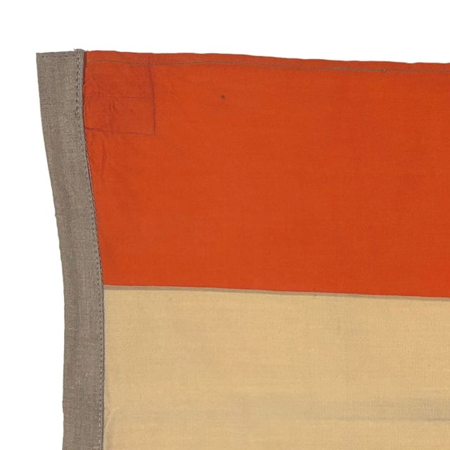 Rustic Small Vintage Wool Flag of India For Sale - Image 3 of 7