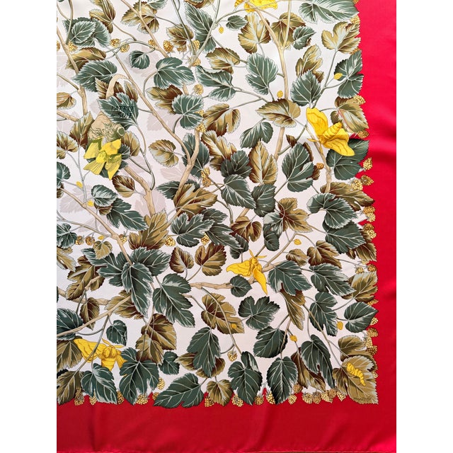 Textile Hermès L’arbre De Soie 1995 Silk Scarf Designed by Antoine De Jacquelot For Sale - Image 7 of 11