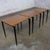 Mid-20th Century MCM Stacking Tables Walnut Veneer Tops Brass and Ebonized Legs Set of 3 For Sale - Image 4 of 18