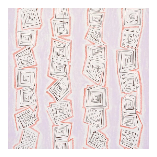 Sample - Schumacher X Backdrop Taboo Wallpaper in Warm Lilac For Sale