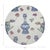 Chinoiserie Royal Delft Purissima Vegan Leather Round Pebble Placemat, Set of 8 For Sale - Image 3 of 5