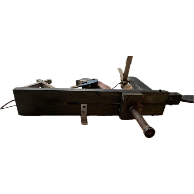 This vintage American folk art whirligig (likely mid-20th century-circa 1940s–1960s) depicts a stylized woodcutter...