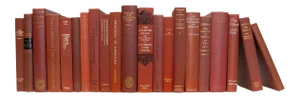 Decorative Books - Vintage Sienna Books - Red Books By The Foot