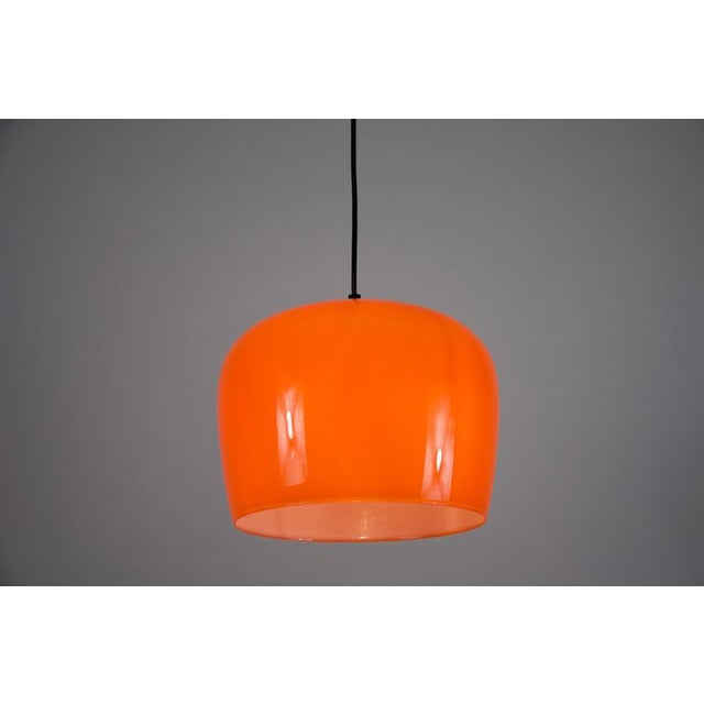 1960s Mid-Century Red Glass Pendant Lamp, Italy, 1960s For Sale - Image 5 of 15