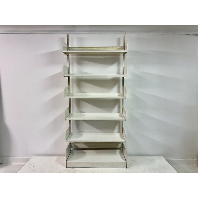 Industrial Congresso Bookcase or Shelving System in White Steel by Lips Vago, 1960s For Sale - Image 6 of 15