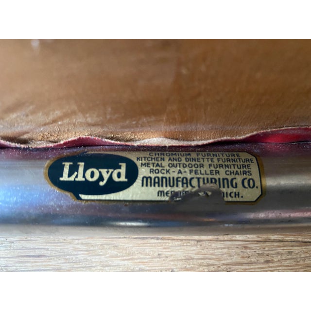 1930s Kem Webber Lloyd Red Vinyl Art Deco Lounge Chair For Sale - Image 10 of 12