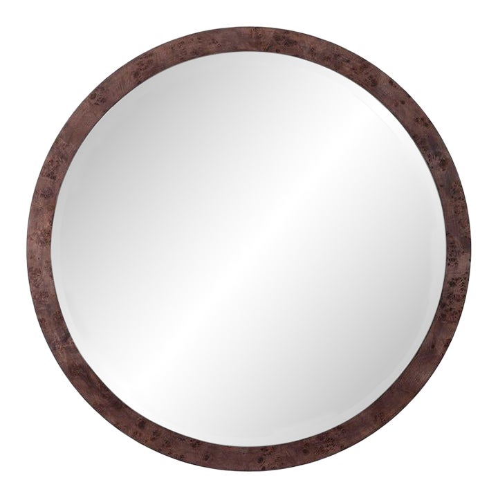 Jamie Young Chandler Round Mirror, Charcoal | Chairish