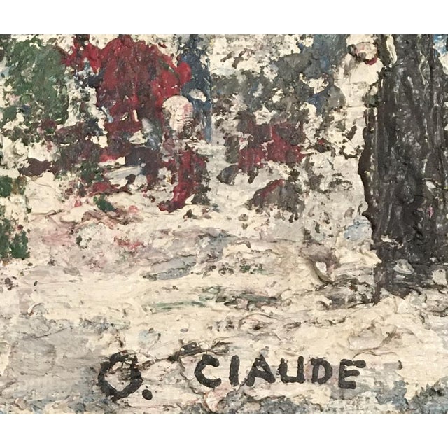 O. Ciaude, La place du marché, Oil on Canvas Board For Sale - Image 3 of 10