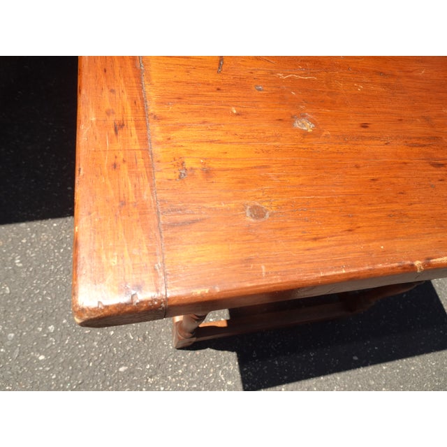 Antique French Country Solid Wood Rustic Side Table Farmhouse Chic Chairish