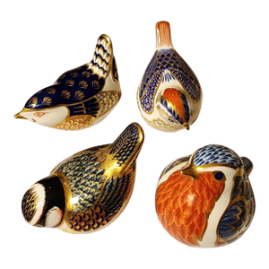 Porcelain Royal Crown Derby Birds Four