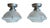 Modern Vintage Holophane Ceiling Lights With Silver Holders - a Pair For Sale - Image 3 of 8