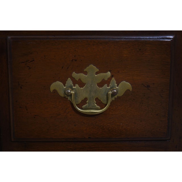 Wood 1970s Kittinger Colonial Williamsburg Mahogany Chippendale Lowboy For Sale - Image 7 of 18