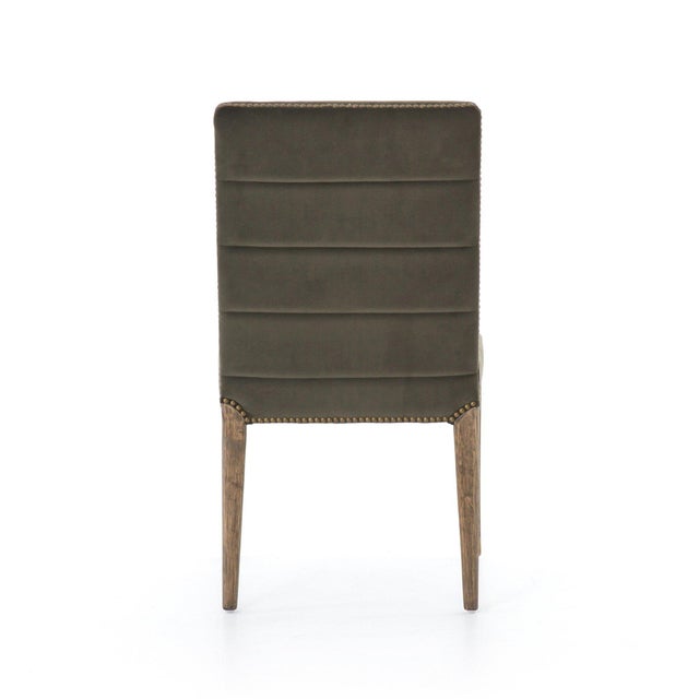Ebony Four Hands Nate Dining Chair - Modern Velvet Loden For Sale - Image 8 of 12