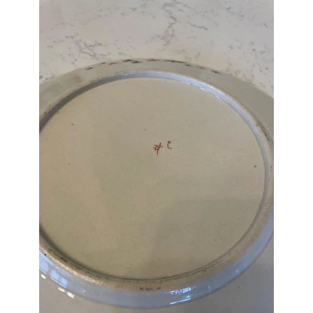 Large Antique Hand Painted Kutani Shallow Bowl by Shozo For Sale - Image 10 of 12