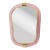 Venetian Pink Murano Glass Wall Mirror With “Torciglione” Torchon in Barovier Style For Sale