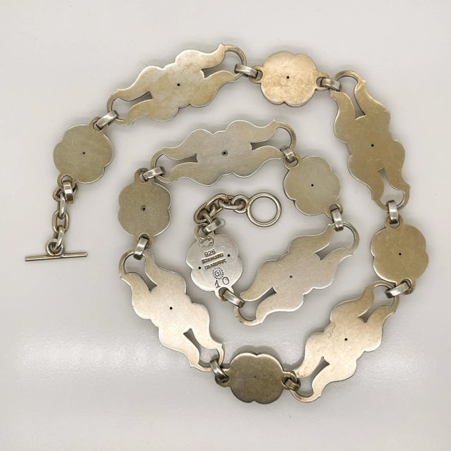 Vintage Georg Jensen Danish Sterling Silver Choker Necklace No. 10 For Sale - Image 9 of 12