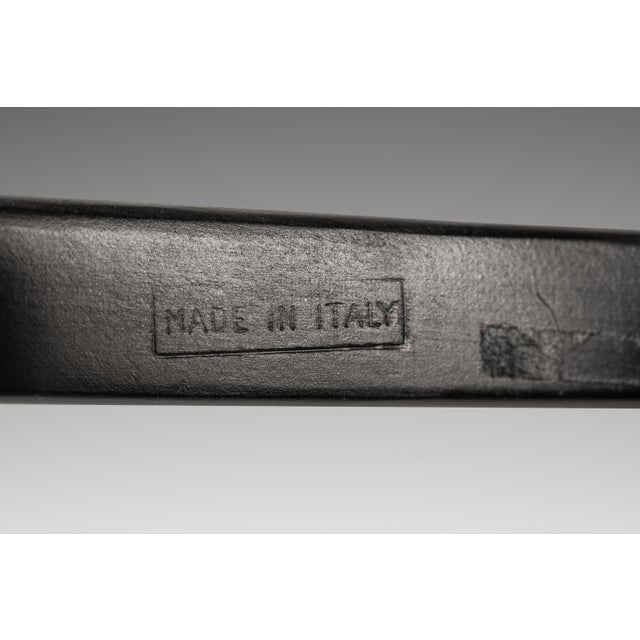 Set of Twelve (12) Mid-Century Italian Modern Bespoke Ebonized High-Back Dining Chairs in White Bouclé After Gio Ponti, Italy, C. 1960's For Sale - Image 14 of 17