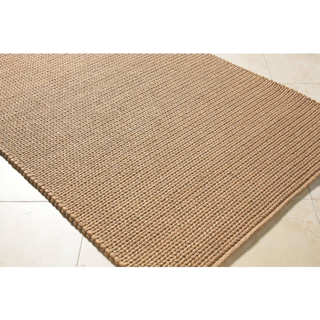 Nautical Beach House Handmade Rug Sandstone 6x9 For Sale - Image 3 of 4