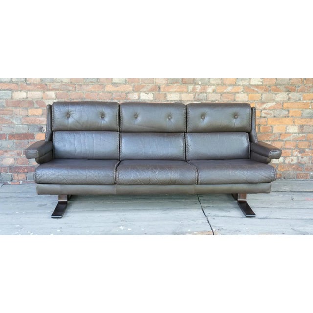 Brown Swedish 3-Seat Sofa by Arne Norell, 1970s For Sale - Image 8 of 18