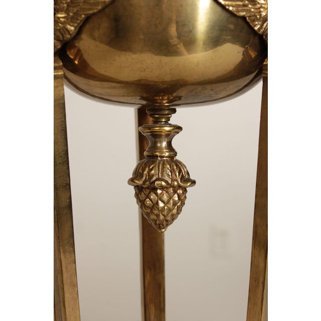 Brass Empire Style Vintage Brass Table Lamp For Sale - Image 8 of 12