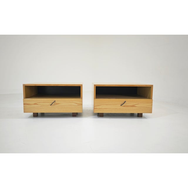 Wooden Bedside Tables by Saporiti Italia, 1980, Set of 2 For Sale - Image 6 of 18