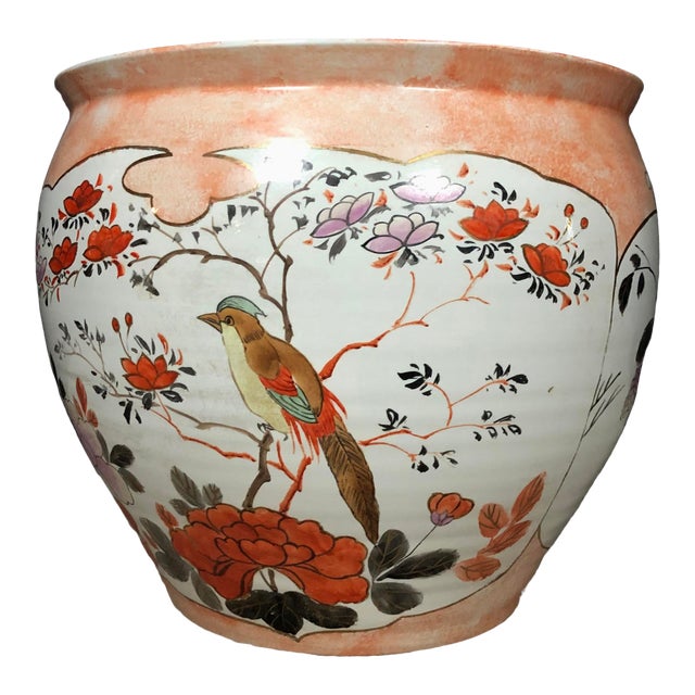 Vintage Japanese Fish Bowl Planter | Chairish