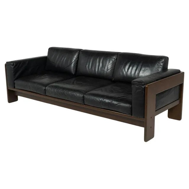 Bastiano Sofa in Leather and Wood by Tobia Scarpa for Knoll, 1960 For Sale - Image 18 of 18