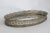 Metal Oval Vanity Mirror Tray Filigree Gilded Raised Metal Frame Dresser Display 4524b For Sale - Image 7 of 14
