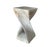 Contemporary Organic Modern Hand-Carved Bleached Mahogany Pedestal Side Table For Sale - Image 3 of 8