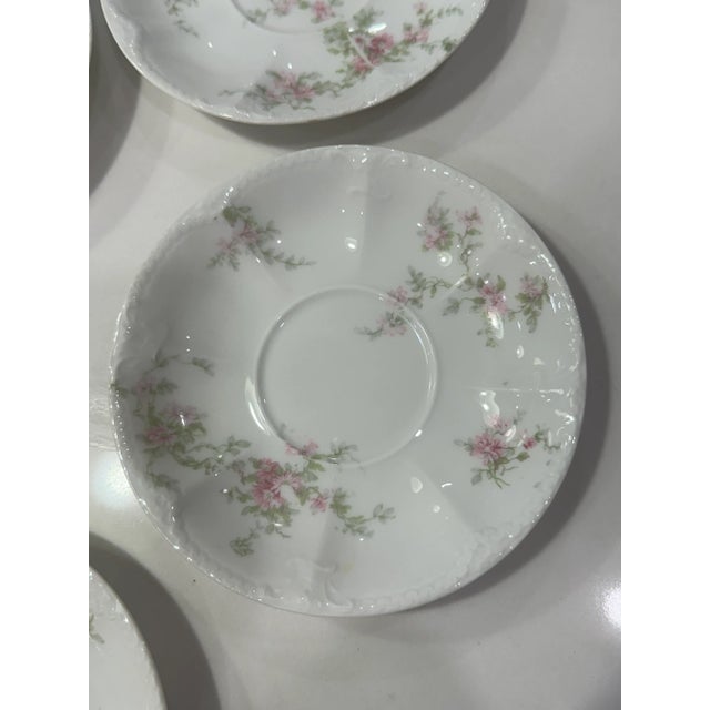 Early 20th Century Antique Early 1900s Haviland Limoges Floral Saucers - Set of 4 For Sale - Image 5 of 6
