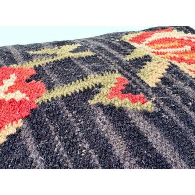 Black Early 20th Century Turkish Kilim Pillow For Sale - Image 8 of 13