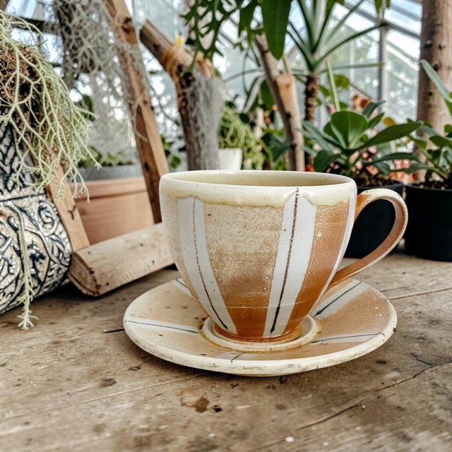 Experience the perfect blend of artistry and functionality with this Handmade Ceramic Coffee Cup and Saucer Set. Crafted...